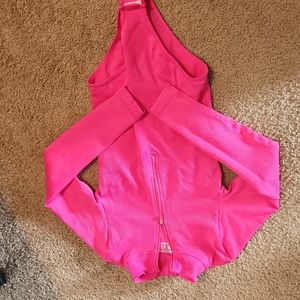 Hot pink & black OQQ bodysuits size S
